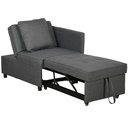 Linen Sofa Bed 67 x 98 x 71cm
