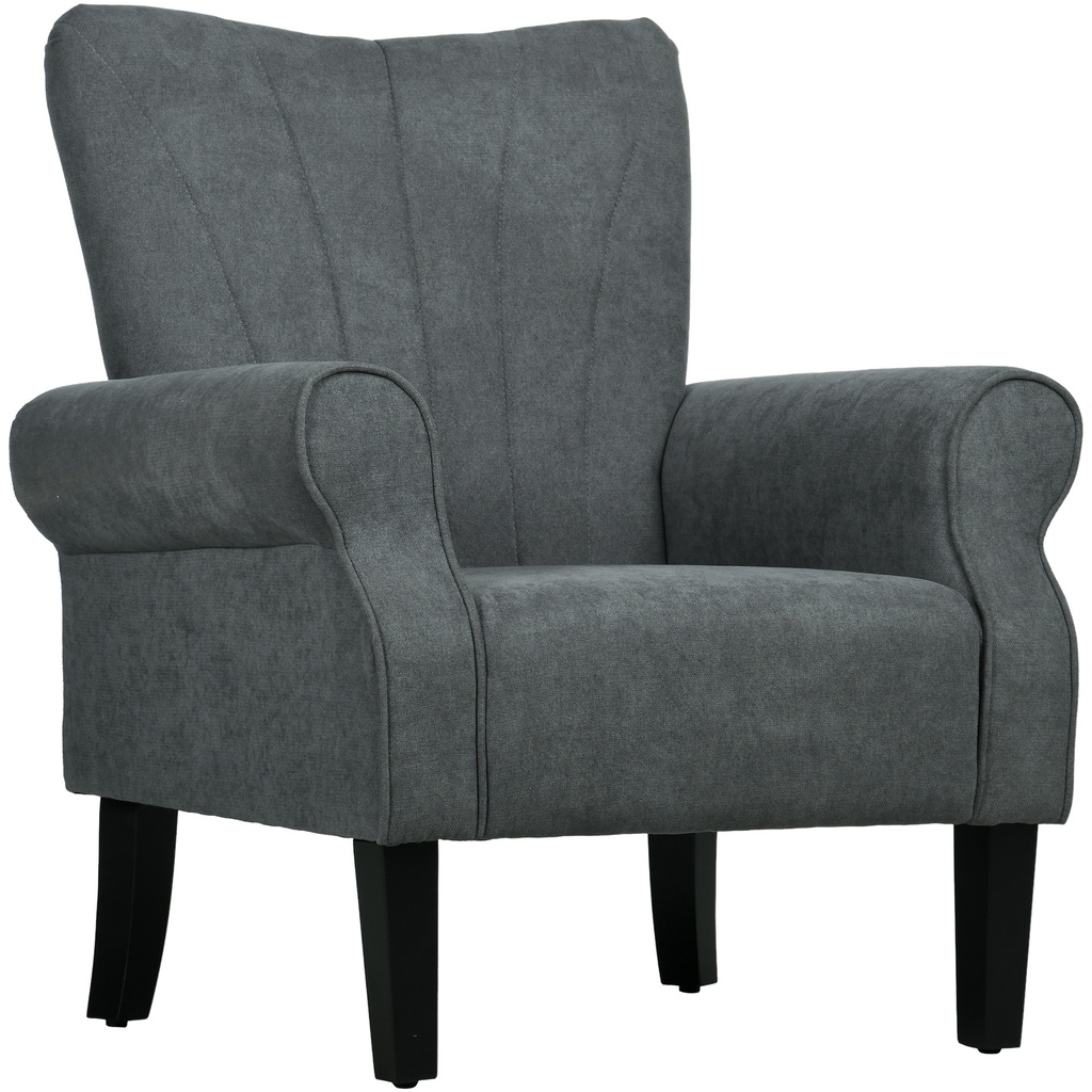 [AOSOM-839-877V70CG] Linen Armchair 80 x 73 x 94cm