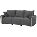 3 Seater Velvet Sofa 228 x 85 x 88cm
