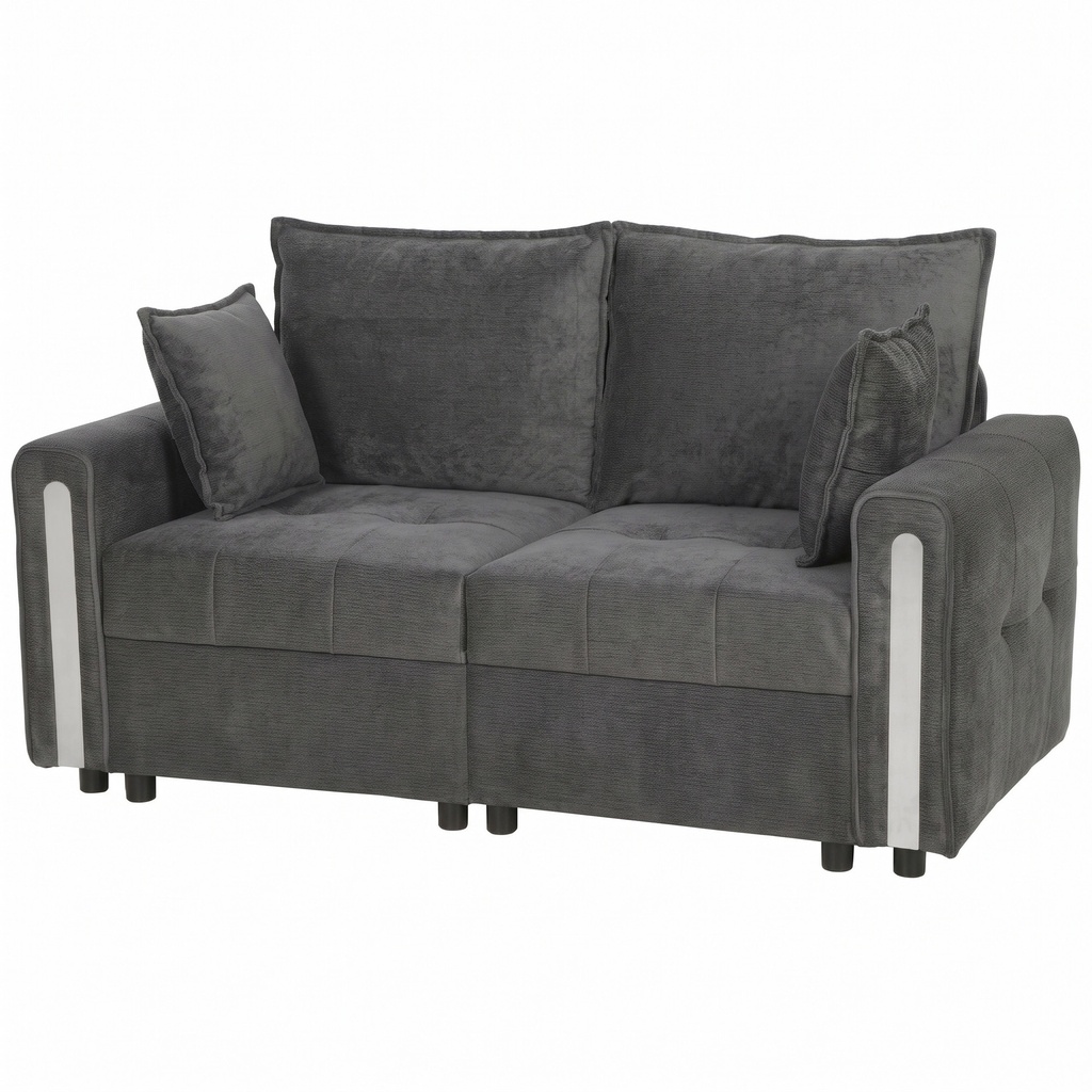 [AOSOM-83F-015V71BG] 2 Seater Velvet Sofa 168 x 85 x 88cm