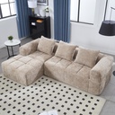 Corner Chenille Sofa Bed 250 x 158 x 60cm