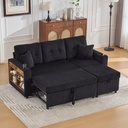 Corduroy Sofa Bed 196 x 82 x 144cm