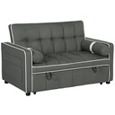 Linen Sofa Bed 138.5 x 87 x 86cm