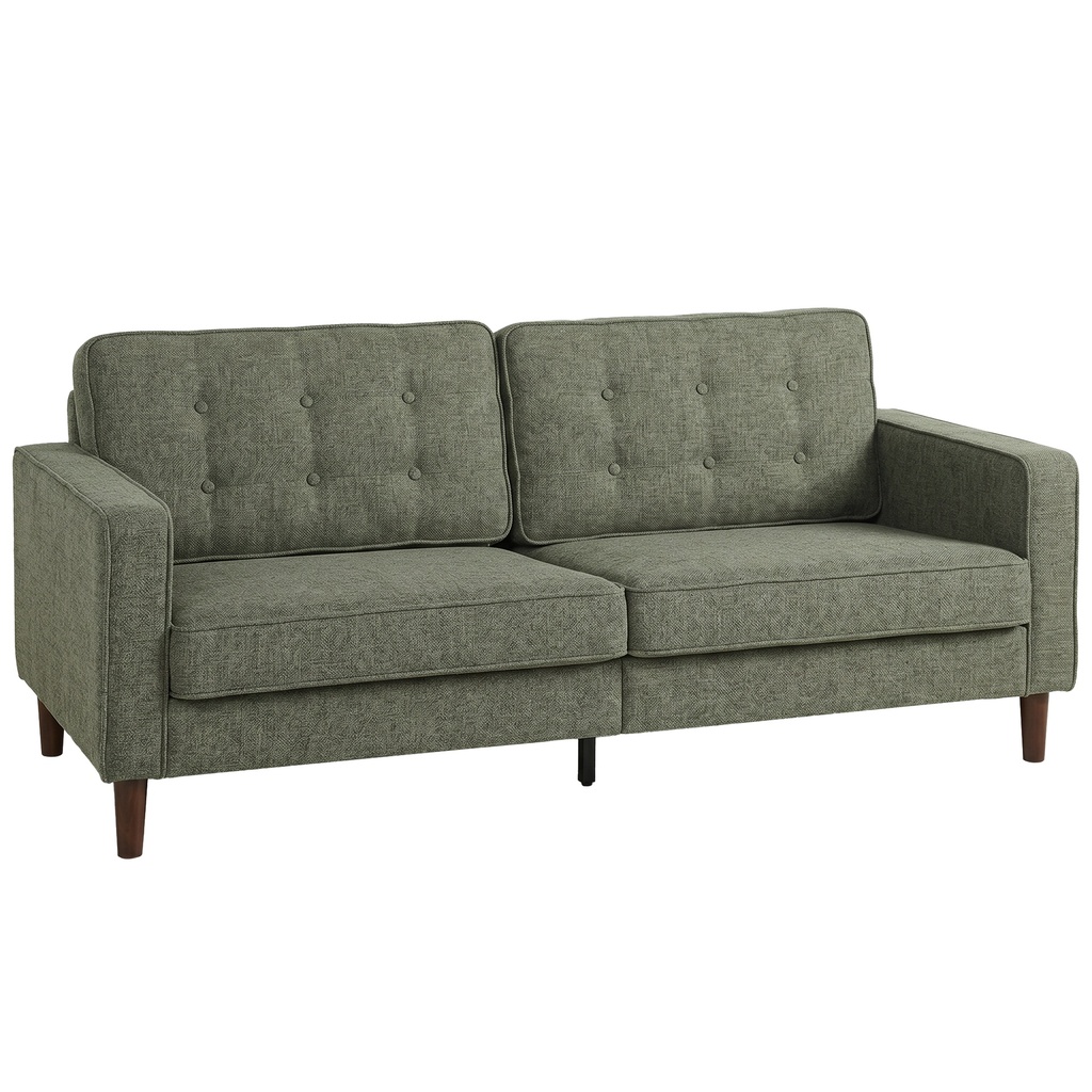 [AOSOM-83B-819V70CG] 3 Seater Velvet Sofa 199 x 80 x 86cm