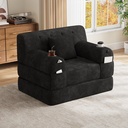 1 Seater Corduroy Sofa Bed 107 x 80 x 81cm