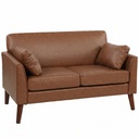 2 Seater Faux Leather Sofa 132 x 74 x 79cm