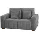 2 Seater Velvet Sofa 160 x 86 x 84cm, Grey