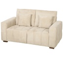 2 Seater Velvet Sofa 160 x 86 x 84cm, Cream White