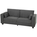3 Seater Linen Sofa 200 x 75 x 83cm