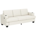 3 Seater Chenille Sofa 213 x 82 x 90cm
