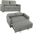 Linen Sofa Bed 148 x 86 x 91.5cm, Grey