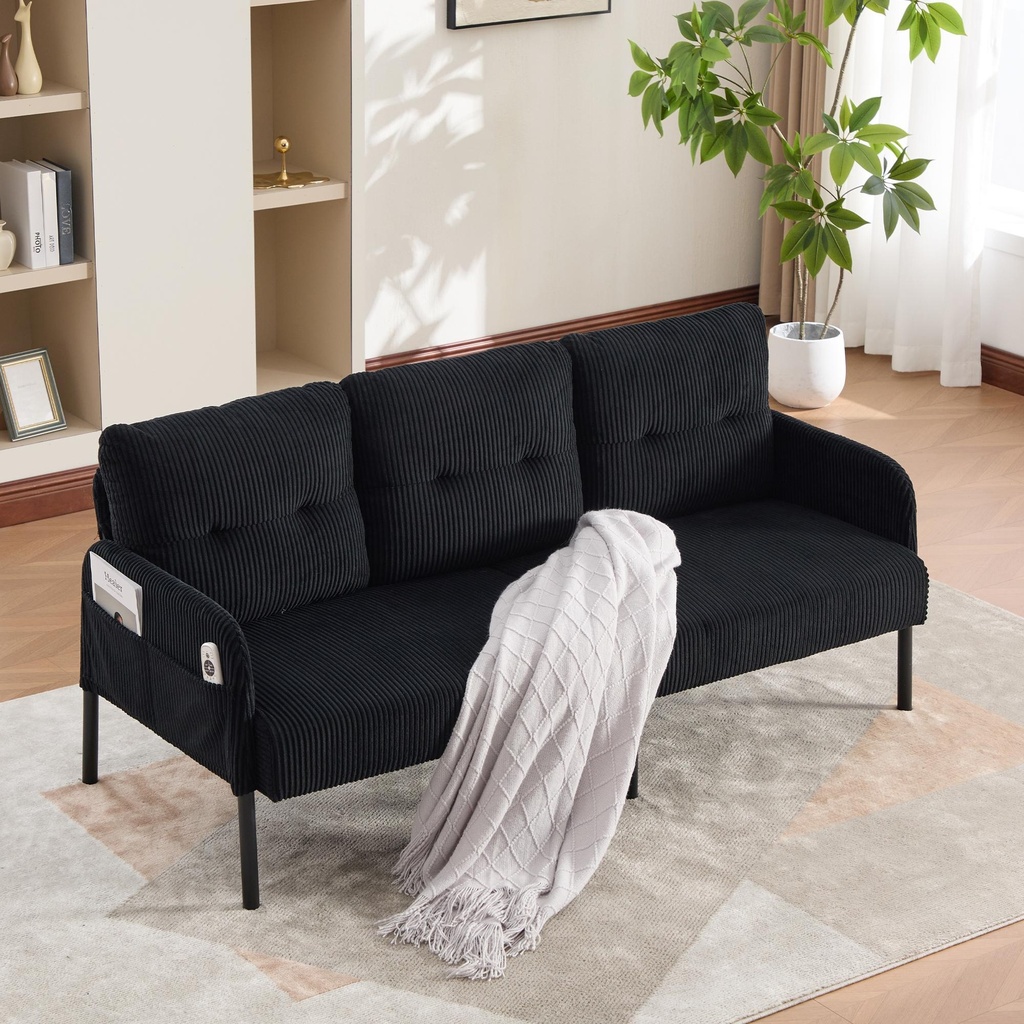 [AOSOM-F-GOM-W2678P422292] Corduroy Sofa 171 x 72 x 80cm