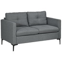 Linen Sofa 133 x 73 x 82cm, Grey