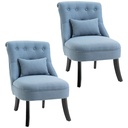 Linen Sofa 52.5 x 69 x 82cm, Blue