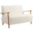 2 Seater Sofa 118 x 76 x 78cm, Cream White