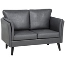 Leather Sofa 137 x 72 x 88cm, Grey