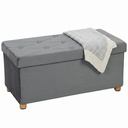 Velvet Storage Ottoman Bench 76 x 38 x 38cm