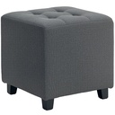 Square Linen Footstool 35 x 35 x 35cm