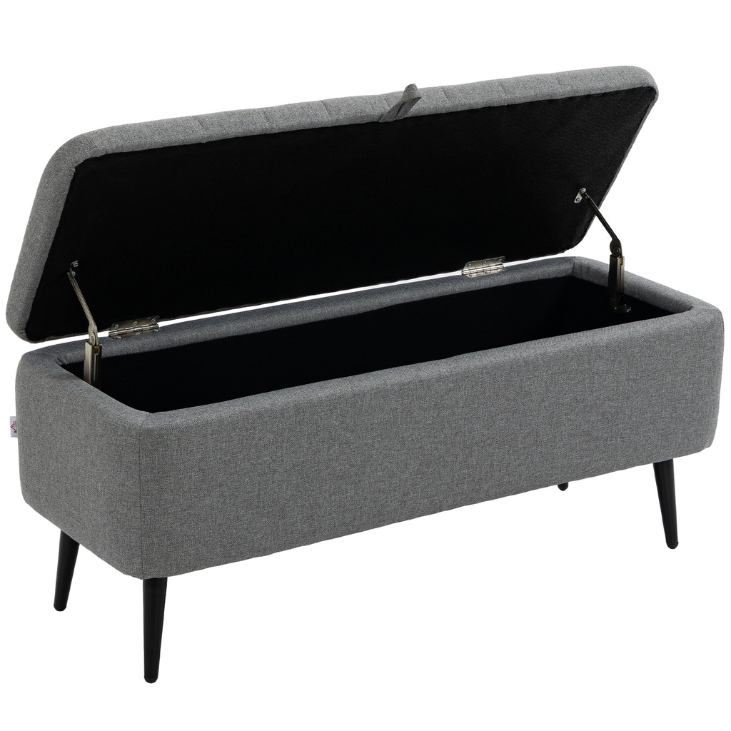 [AOSOM-838-272V70CW] Linen Storage Ottoman Bench 102 x 40 x 44cm