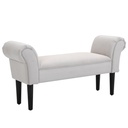 Ottoman Bench 102 x 36 x 51cm, Greyish White