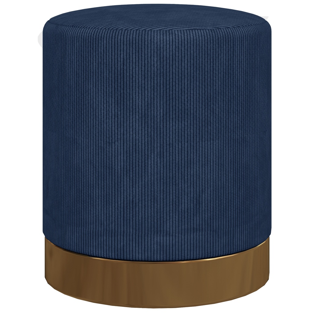 [AOSOM-838-459V70DB] Corduroy Footstool 40 x 45cm, Dark Blue
