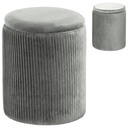 Round Velvet Storage Ottoman 35 x 35 x 45cm