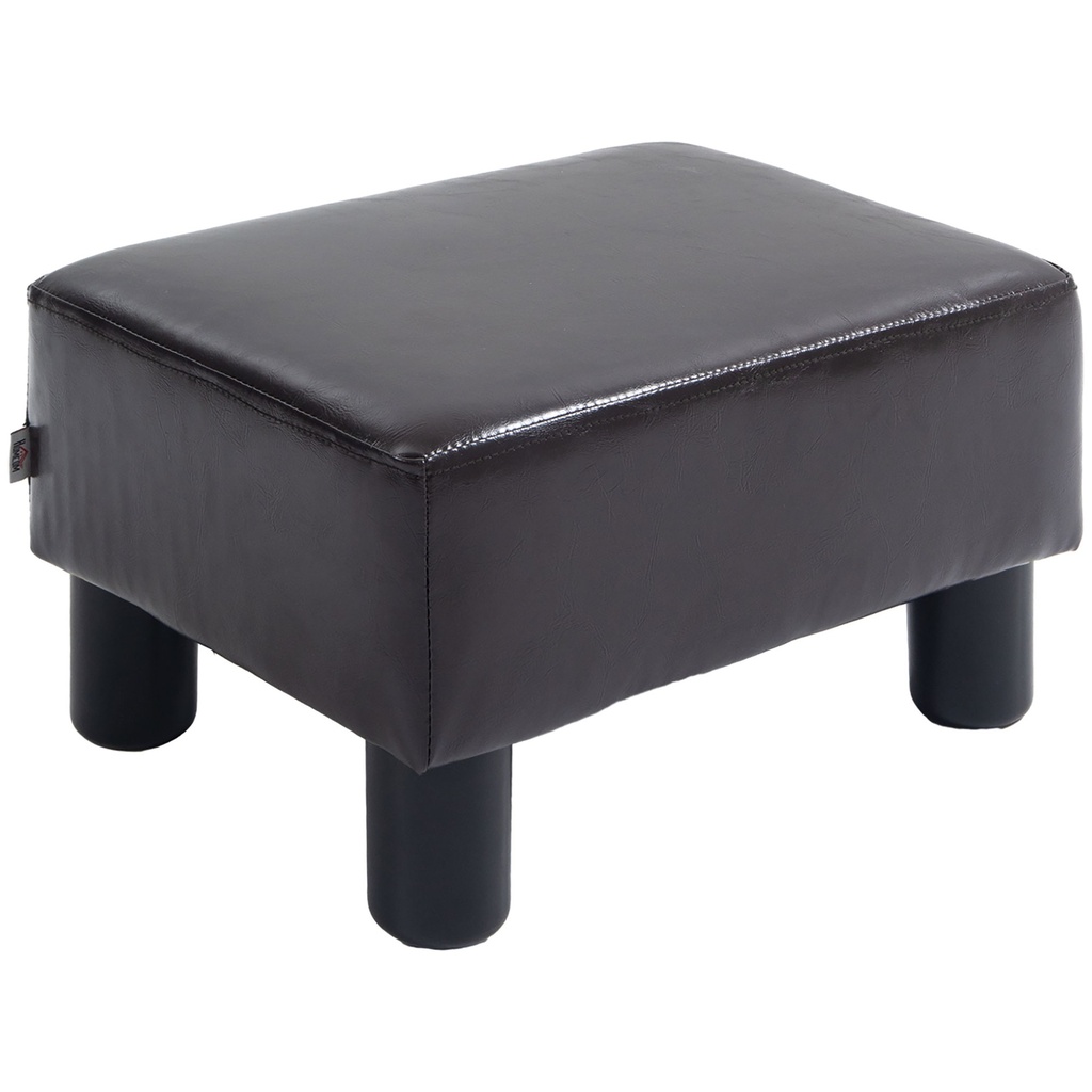 [AOSOM-833-666V75BN] Faux Leather Footstool 40 x 30 x 24cm