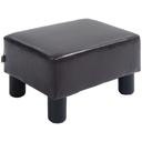 Faux Leather Footstool 40 x 30 x 24cm