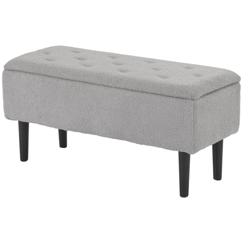 [AOSOM-838-417V70CW] Storage Ottoman Bench 95 x 38 x 45cm