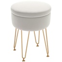 Velvet Storage Ottoman 33 x 43cm