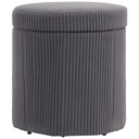 Round Corduroy Storage Ottoman 40 x 41cm