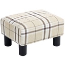 Linen Footstool 40 x 30 x 24cm