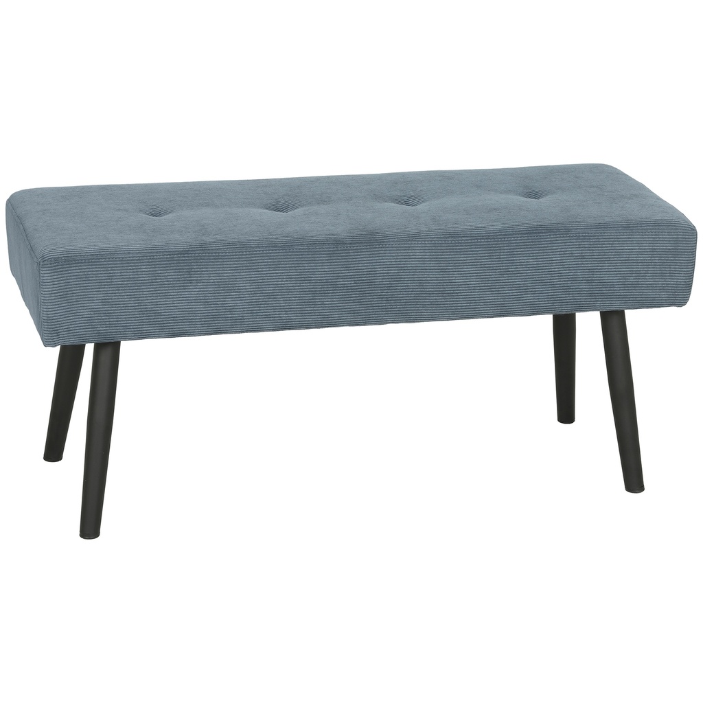 [AOSOM-831-908V70BU] Corduroy Ottoman Bench 100 x 36 x 45cm