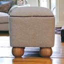Footstool 38 x 38 x 40cm, Brown