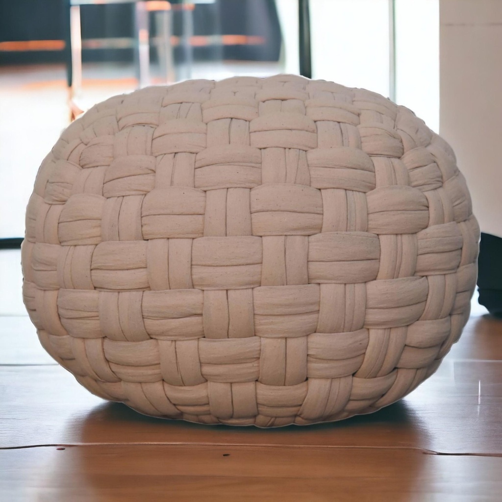 [AOSOM-F-AFU-B2743P403199] Footstool 48 x 48 x 36cm, Cream