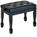 Faux Leather Piano Stool 64 x 35 x 45cm, Black