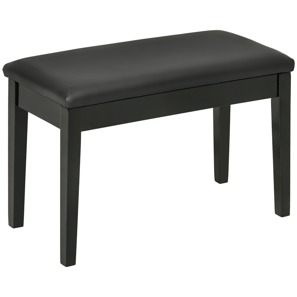 Faux Leather Storage Piano Stool 75 x 35 x 49cm, Black