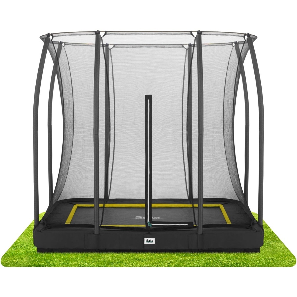 [5401A] 7ft x 5ft Salta Rectangular Comfort Edition Inground Trampoline with Enclosure (Product Only, Black)