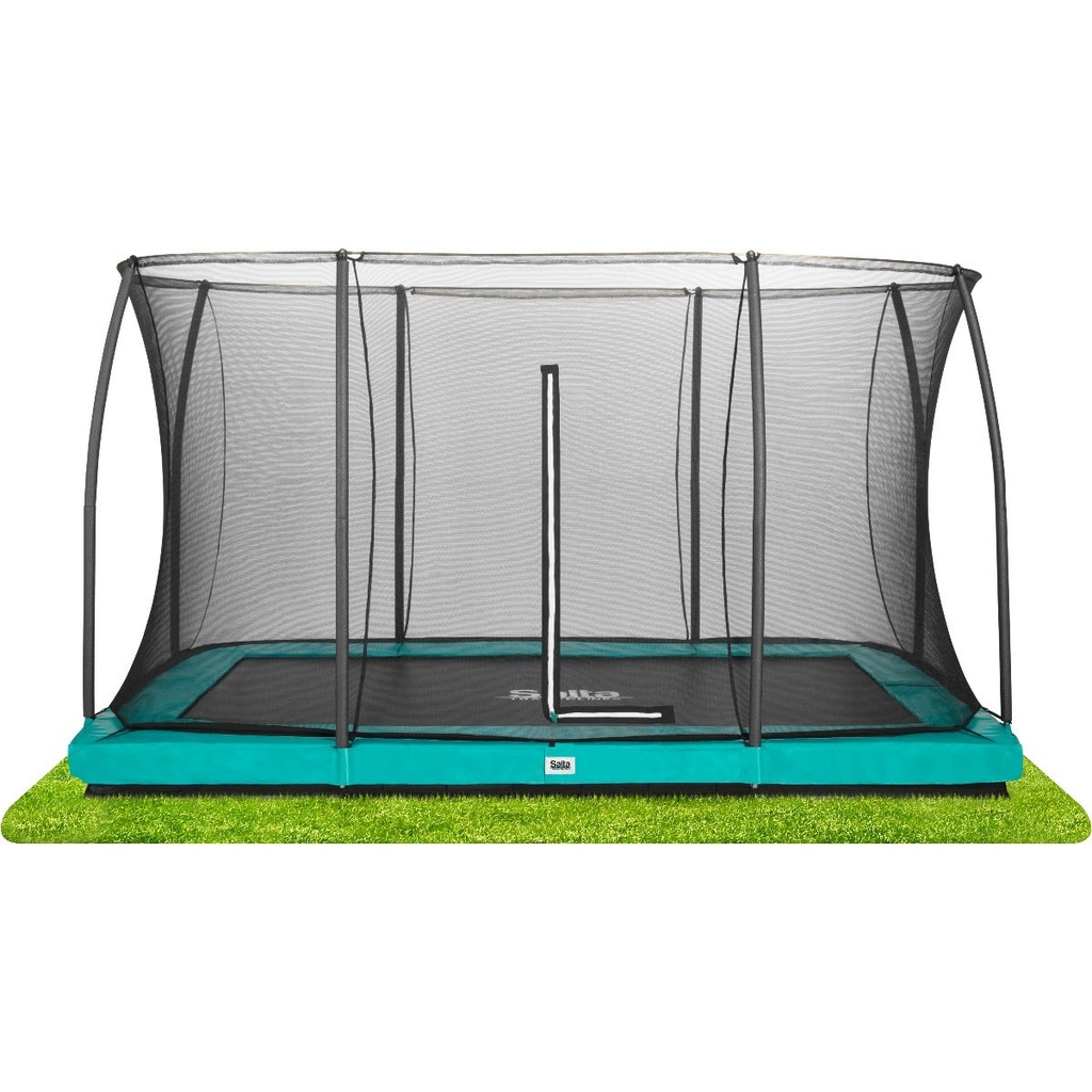 [5403G] 12ft x 8ft Salta Rectangular Comfort Edition Inground Trampoline with Enclosure (Product Only)