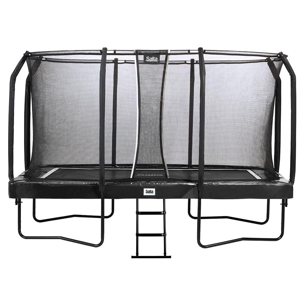 [5376A] 14ft x 8ft Salta Rectangular First Class Trampoline with Enclosure (Product Only, Black)