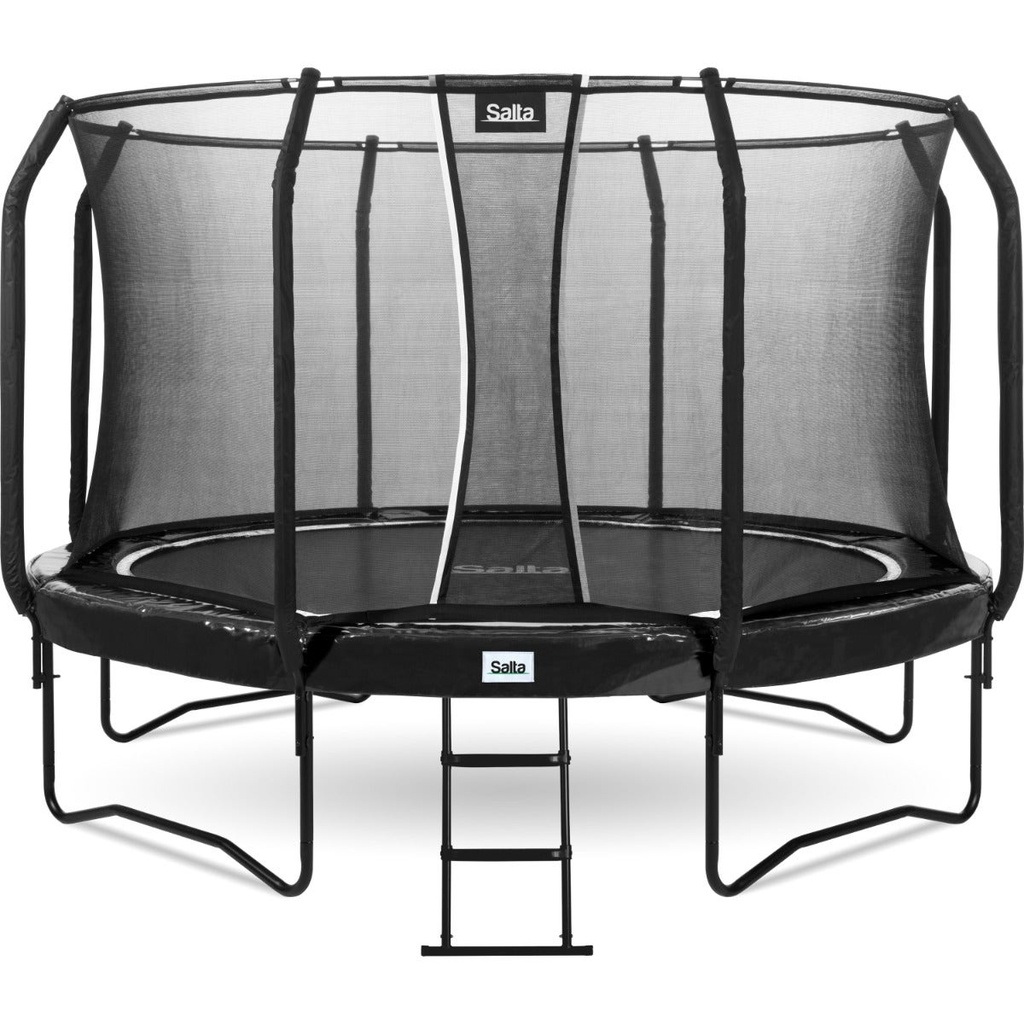 [5373A] 12ft Salta Round First Class Edition Trampoline with Enclosure (Product Only, Black)
