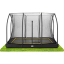 10ft x 7ft Salta Rectangular Comfort Edition Inground Trampoline with Enclosure