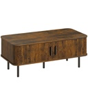 Coffee Table with Storage Rustic Brown