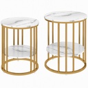 Coffee Table Set 45W x 45D x 55Hcm Gold Tone