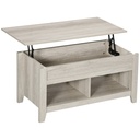 Lift Top Coffee Table Oak Effect with Storage