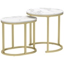 Coffee Table Set 50L x 50W x 50.5H cm White