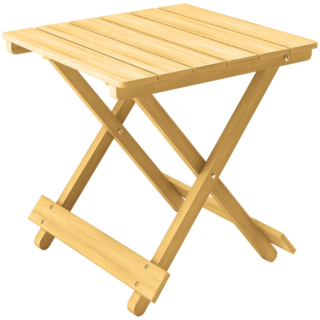 Folding Coffee Table 40W x 43D x 40H cm Natural wood finish