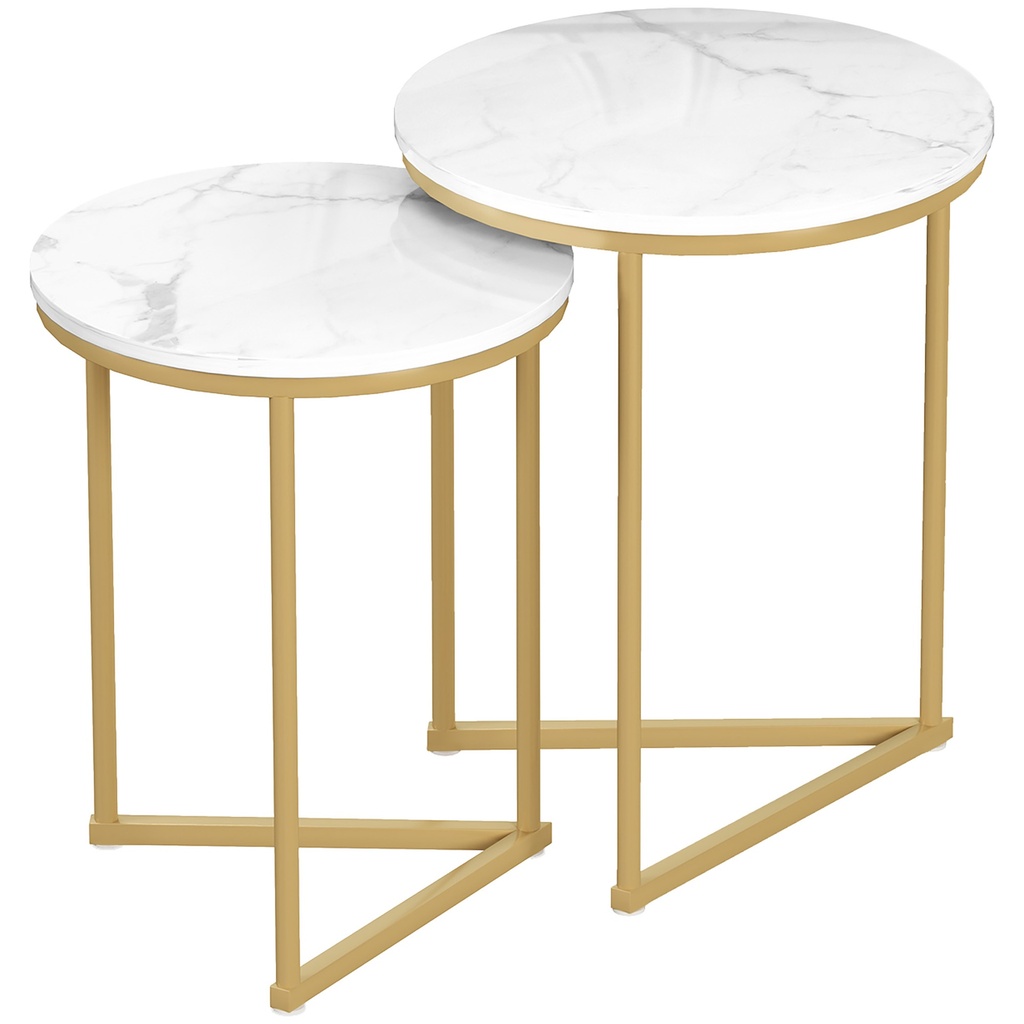 Coffee Table Set 45W x 45D x 55Hcm Gold Tone