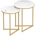 Coffee Table Set 45W x 45D x 55Hcm Gold Tone