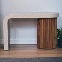 Solid Mango Wood Coffee Table with Artisan Finish, Brown